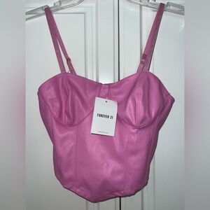 NEW Forever 21 Corset top pink